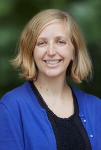 Danielle Mahoehney, a white woman with chin length strawberry blonde hair